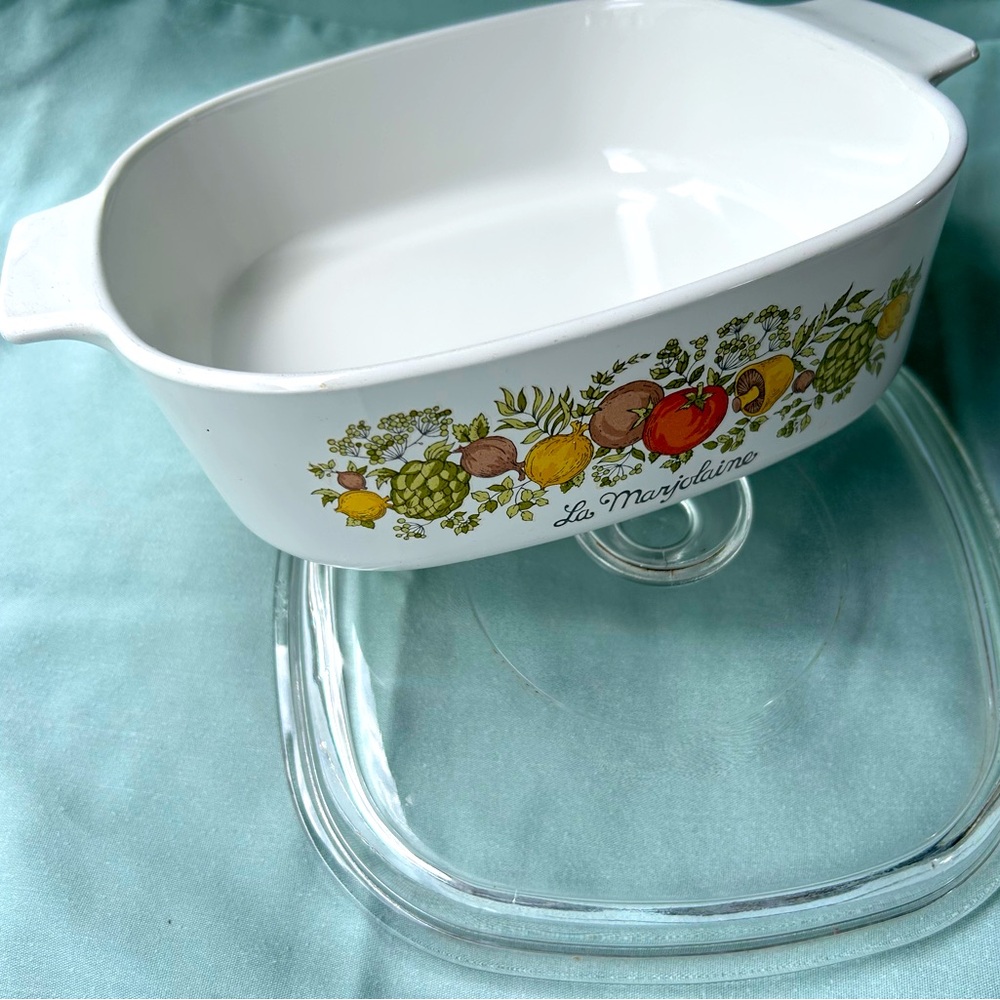 Vintage Rare Corning Ware “Spice of Life” 1.5 Qt and 2 Qt casseroles. $75 Set.